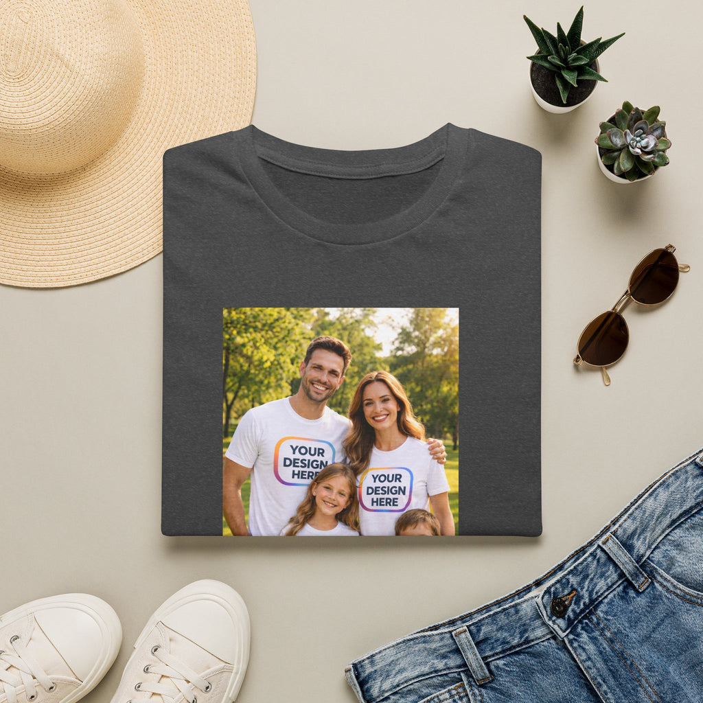 Personalized Family Photo T-Shirt — Custom "Family" Crew Tee for Reunions & Gifts